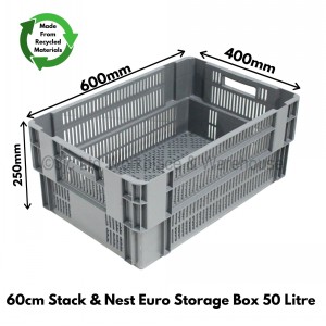 Standard Euro Box 60cm Fully Vented 50 Litre